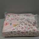 Whale Flotilla Patchwork Quilt Twin Size, Extra Soft Boho Floral Bedspreads for Bed Reversible Lightweight Twin Quilt Bedding Set Printed Coverlets with 1 Pillow Sham for All Seasons, Pink