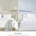 Duvet Insert Cotton Comforter Queen Size White Down Alternative Duvet Insert 100% Cotton Shell Quilted Fluffy Comforter Lightweight All Season 4 Corner Tabs Durable Breathable Noiseless