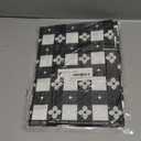 Rectangle Vinyl Table Cloth, Waterproof Elastic Fitted Tablecloth with Flannel Backing, Plastic Table Cover for Picnic, Camping, Outdoor (Black & White, 30"x60")