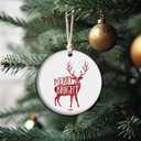 2025 Christmas Ornament, Merry and Bright Ornament for Holiday, Stocking Stuffer Gift for Friends Family Babys Kids.