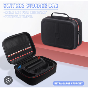 Carrying Case for Nintendo Switch 2 Model(2025), Portable Hard Shell Pouch Carrying Travel Game Bag for Nintendo Switch 2 Accessories Holds 12 Game Cartridge (Black)