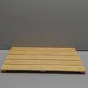 GOBAM Bamboo Bath Mat, Medium, 22.8 x 13 x 1.3 inches - Non-Slip Floor Mat for Bathroom, Spa, Sauna, Kitchen, Indoor & Outdoor Spaces, Shower Mat for Bathroom Decor - Natural