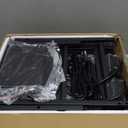 Vagusicc Set of 2 Black Nightstand with Charging Station and LED Lights, Narrow End Table, LED Night Stand with 3 Fabric Drawers for Bedroom, Small Bedside Table, Narrow Side Table for Small Spaces