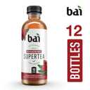 Bai Iced Tea, Rio Raspberry, Antioxidant Infused Supertea, Crafted with Real Tea (Black Tea, White Tea), 18 Fl Oz (Pack of 12) (EXP 04/21/26)