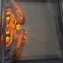 Rolanstar Fireplace TV Stand with Led Lights and Power Outlets, TV Console for 32" 43" 50" 55" 65", Entertainment Center with Adjustable Glass Shelves, Ivory White