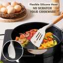 Feuora Silicone Kitchen Cooking Utensils Set, 33pcs  446F Heat Resistant, Non-stick, BPA-Free, Wooden Handles, Spatula, Turner, Tongs, Spoon, Brush, Whisk  Essential Cooking Gadgets (Khaki)