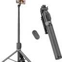71 Phone Tripod & Selfie Stick, Portable All in One Extendable Cell Phone Tripod Stand, with Wireless Remote Control for iPhone/Samsung/Android/Camera