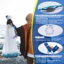 Goture American Fishing Cast Net Saltwater Freshwater, 3/8in Mesh Size Casting Net for Bait Fish Shrimp Trap, Dual Color Double Selvage Add Tape, Throw Cast Nets with Needle