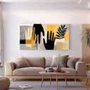 I@U Abstract Wall Art Decor Minimalist Artwork For Walls Modern Black Yellow Boho Wall Art Print Canvas Wall Art Decor For Living Room Bathroom Kitchen Bedroom Office Decorations 20x40 Inch
