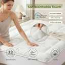 King Size Mattress Topper - Rayon Made from Bamboo Thick Pillow Top Mattress Pad with Stretchable Pockets for 6-16 inches Mattress, Light Grey