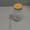 Glass cups with Lids and Straws