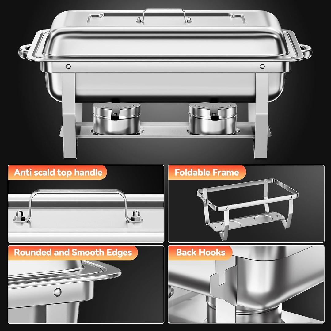 4 Pack Chafing Dishes for Buffet