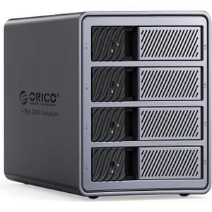 ORICO 4 Bay Raid Hard Drive Enclosure Support 8 RAID Modes for 3.5inch HDD Max up to 88TB for External Direct Attached Storage, Efficient Expansion Backup(Alluminum Alloy)-9848RU3