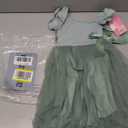 Toddler Girls Ruffle Sleeve Tulle Dress Elastic Waist Bow Kid Casual Sundress, 130/5T