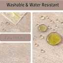 AUSSPVOCT Textured Linen Tablecloth Rectangle 60x104 Water Resistant Spill-Proof Wipeable Beige Table Cloth Wrinkle Free Cloth Dining Table Cover for Birthday Farmhouse Kitchen Wediing Party Decor