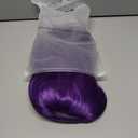 Dark Purple Wigs with Bangs for Women 14 Inch Short Wavy Bob Wigs Synthetic Bob Wig Curly Wig Heat Resistant Colorful Wavy Wig Cosplay Wigs For Daily Party Halloween