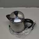 Farberware Electric Coffee Percolator, FCP240, Stainless Steel Basket, Automatic Keep Warm, No-Drip Spout, 4 Cup, Black/Silver