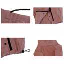 Lotus Warm Dog Coat, Double Layers, Windproof, Waterproof, Reflective, Pink, L (back 15"), Lotus Pink