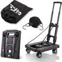 Folding Hand Truck Lightweight Hand Truck Dolly Foldable,Luggage cart with 4 Rotate Wheels, Utility Cart with Adjustable Handle, Collapsible Dolly for Moving