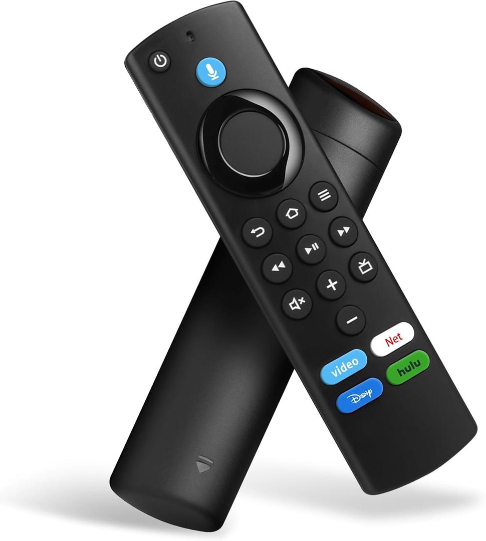 Replacement Firestick Remote Control Compatible with Fire-Smart TV Series Stick, Stick 4K/4K Max/HD/Lite, 3rd Gen Smart TV & Cube(2nd Gen/1st Gen/3rd Gen), TVs Stick(2nd Gen/3rd Gen) with Voice Search (Black)
