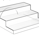 Yieach 3 Tiered Acrylic Display Stands for Cupcake Stand,Perfume Shelf Organizer,Figure and Funko Pop Display,No Installation,Clear Table Risers Display Stands for Collectibles,Makeup and Dessert,1PC