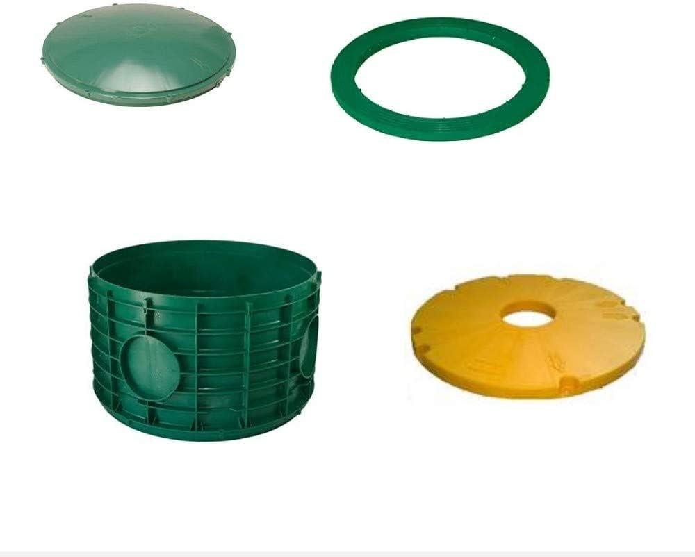 20X12 INCH TUF-TITE FOUR PIECE BUNDLE - 20X12 RISER, 20 INCH DOMED LID, 20 INCH RING ADAPTER & 20 INCH SAFETY LID