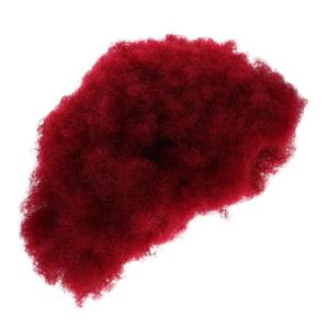 Ipetboom Short Red Curly Afro Wig for Women Elastic Fluffy Costume Wigs for Halloween Cosplay Heat Resistant Fiber for Role Play Stage Performances