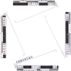 Mahjong Racks with Pushers, Anti-Slip Design Clear All-in-One Mahjong Racks and Pushers - Modern American Mahjong Tile Racks Set of 4 (Transparent)