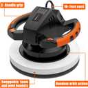 THINKWORK Buffer Polisher,10 Inch Car Polisher Sets with 4 Buffing and Polishing Bonnets,6 Variable Speed 1500-3600 RPM,Double Handle, Ideal for Car Waxing