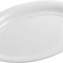 Oval Serving Tray - Clear, Plastic, Case Pack of 24 - Buffets, Catering, Parties, Everyday Use, One Size