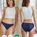 Neione Period Underwear Menstrual Panties Comfortable Modal Bikini Cheeky Briefs for Women Girls, Large