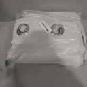 JIUZHEN Greyish White Blackout Curtains with Tiebacks Thermal Insulated, Light Blocking and Noise Reducing Grommet Curtains for and Living Room, Set of 2 Window Curtain Panels, 70 x 63 Inch Length