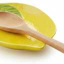 Lemon Ceramic Spoon Rest for Stove Top, Kitchen Counter Holder for Stove & Cooking Spoon Holder, Cute Coffee Ladle Spoon Rest Utensil Rest Spatula Rest, Kitchen Decoration (Yellow)