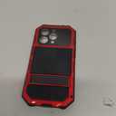 Lunivop for iPhone 15 Pro Case Heavy Duty with Built in Screen Protector Lens Protection Rugged Stand 360 Full Body Military Grade Metal Bumper Phone Cases Men Armor 15 Pro 6.1 2023 (Red)