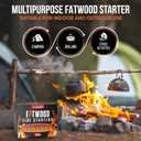 Fatwood Fire Starter Sticks 10 lb  100% Natural, Resin-Rich Kindling for Fireplace, Wood Stove, Fire Pit & Campfire  Quick-Ignite Pine Wood Starter Logs  Clean Burn, Indoor/Outdoor  Easy Lighting