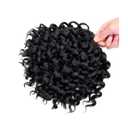 8 Packs Curly Crochet Hair for Women 10 Inch Natural Black Short Pre Looped Ocean Wave Crochet Hair Deep Water Wave Twist Crochet Braids Synthetic Braiding Hair Extensions10 Inch,1B