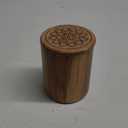 Kimona Food Jars & Canisters Acacia Wood round wooden storage jar with Lid for Keeping Cookies Pantry, Tea, Sugar, Coffee (4.5" x 4.5" x 6")