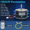 K55HXPSS-7300 K55HXHDD-8562 Condenser Fan Motor, 1/5 HP 1075RPM 208-230V 1.3A 60Hz with 3 μF Capacitor Fits for GE Emerson ICP Heil K55HXDAM-6731 K55HXGFH-8175