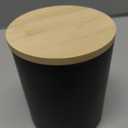 CONNOO 8 Pack 14 OZ Empty Black Glass Candle Jars for Making Candles with Bamboo Lids and Sticky Labels, Bulk Candle Jars for Making Candles - Spice, Powder Containers.