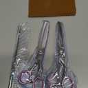 GLADOG Professional 4 in 1 Dog Grooming Scissors Set with Safety Round Tips, Sharp and Heavy-duty Pet Grooming Shears for Cats (Red)