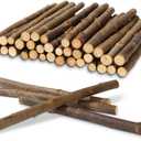 QTLCOHD 100Pcs 6 Inch Wood Sticks for Crafts, 0.3-0.5 Inch Diameter Twigs for Crafts, Natural Mini Wood Log Craft Sticks for Photo Props, DIY Crafts, Home Decorations, Pets, Etc.
