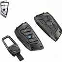 Heavy Zinc Alloy Key fob Cover, Keychain, Key Case, Accessories Compatible with BMW 5 6 7 Series X1 X2 X3 X5 X6 X7 Series (Model-A)