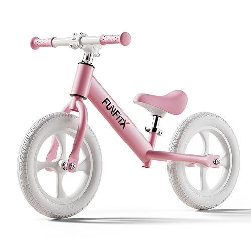 JOYSTAR 10"/12" Toddler Balance Bike for Girls & Boys, Ages 18 Months to 5 Years, Kids Push Bike with Footrest & Adjustable Seat Height, First Birthday Gifts for 2-5 Boys Girls