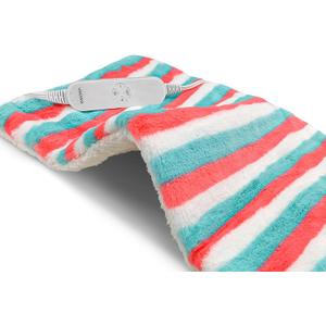 UNOWIX XL Electric Heating Pad for Back Pain Relief - 12 Heat Levels, 8 Timers, Moist Heat Option, Cute Plush Heat Pad, Gifts for Women, Men, Mom, Dad, Machine Washable-Rainbow-L(12" x 24")