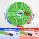 PWACCS Pressure Washer Hose, 25 FT 3/8" Quick Connect Power Washer Hoses Kink Resistant for Cold/Hot Water, Steel Wire Braided Pressure Hose, M22 14 Fittings, 4000 PSI
