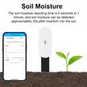 Haozee Intelligent Soil Moisture Sensor, 3 Pack, Zigbee Hub Required, Capacitive Sensor, Moisture/Temperature Meter for Garden Planting, Compatible with Home Assistant Zigbee2mqtt