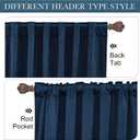RYB HOME Blue Velvet Curtains 84 inches - Blackout Curtains for Living Room, Thermal Insulated Noise Reducing Panels Soft Luxury Window Decor for Kids Bedroom, Navy Blue, W52 x L84 inches, 2 Panels