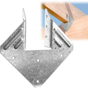24 Pack 16-Gauge Hurricane Ties for Rafter, Heavy Duty Hurricane Straps, Robust Hot Dip Galvanized Rafter Ties Brackets, Joist Hangers for 2X Deck Joists
