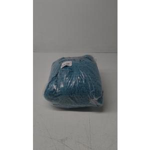 ACCUMTEK Striped Atlantic Blue Bathroom Rug Set 3 Pieces Ultra Soft, Non Slip Chenille Toilet Mat, Absorbent Plush Shaggy Bath Mats for Bathroom, Bedroom, Kitchen (20"x32"+17"x24"+U Shape 20"x24")