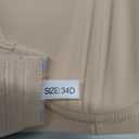 Strapless Bras for Women Large Breasts with Clear Straps, No Harm No Burn Cup 34D (Beige)